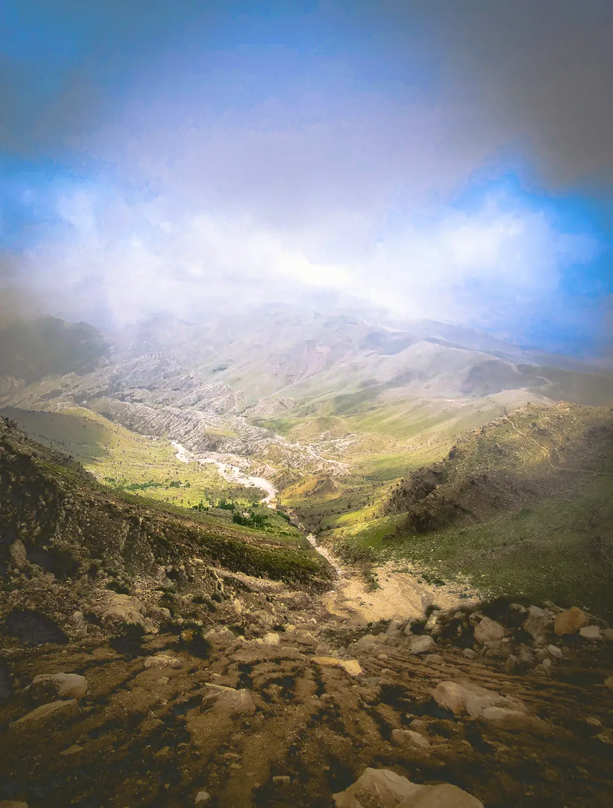 A view of a mountain from a high point of view